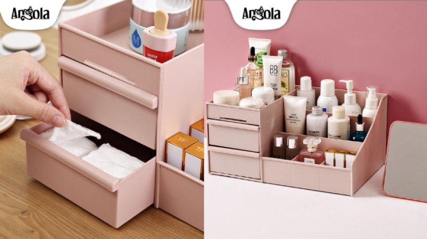 5 Rekomendasi Rak Kosmetik, Praktis Menata Kosmetik dan Skincare di atas Meja
