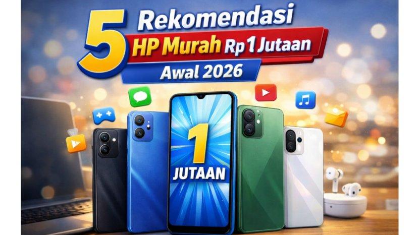 5 Rekomendasi HP Murah Rp 1 Jutaan Awal 2026, RAM Besar Cocok untuk Multitasking