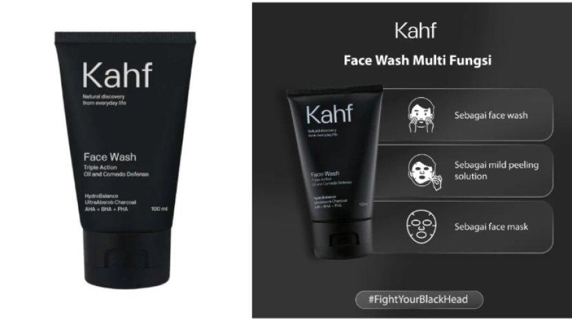 Review Kahf Triple Action Oil and Comedo Defense Face Wash, Sabun Muka Pria dengan Fungsi 3 In 1