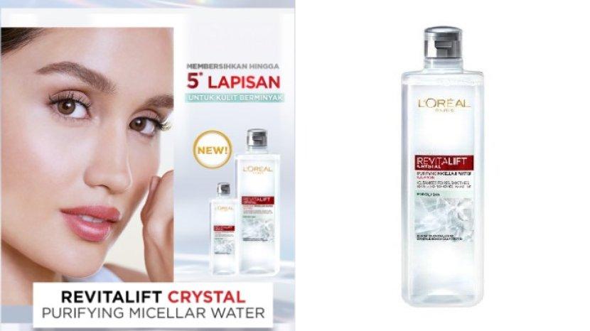 Review LOREAL Paris Revitalift Crystal Purifying Micellar Water, Bersihkan Makeup Hanya Sekali Usap