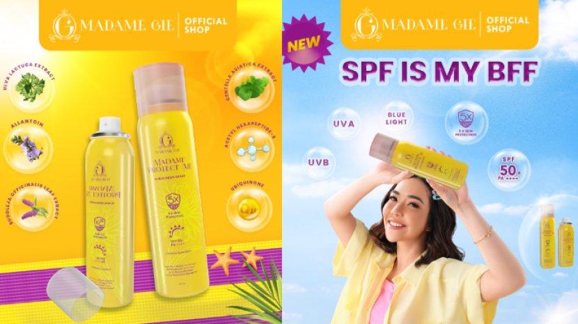 Review Madame Gie Madame Protect Me Sunscreen Spray SPF 50+ PA++++, Re-apply Jadi Mudah