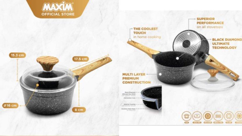 5 Rekomendasi Sauce Pan Maxim, Material Berkualitas Tunjang Olah Hidangan Berkuah