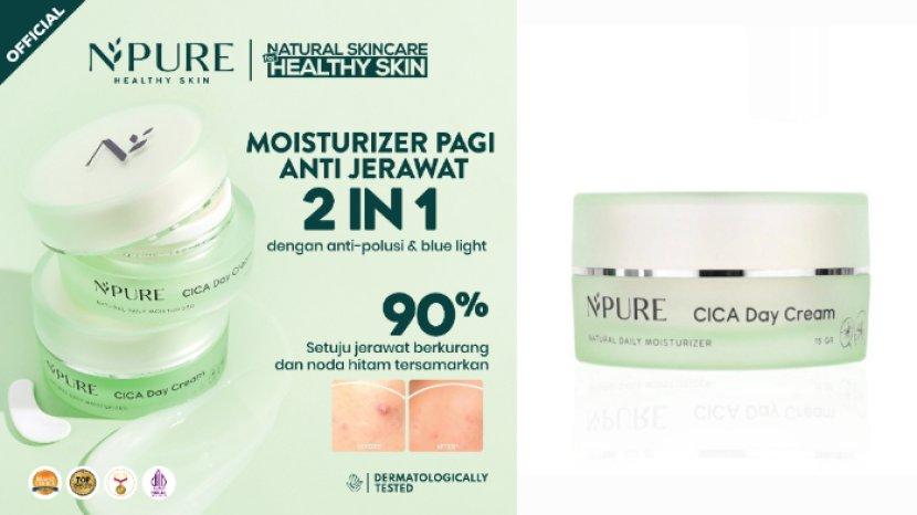 Review NPURE Day Cream Cica, Pelembap untuk Kulit Wajah Berjerawat