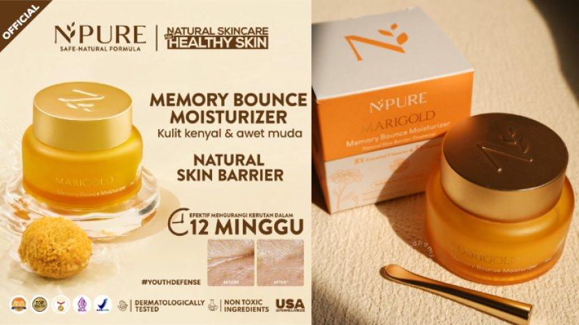 Review NPURE Marigold Memory Bounce Moisturizer, Kurangi Kerutan dalam 12 Minggu