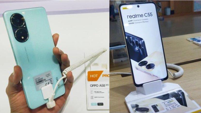 Duel Panas HP Rp 2 Jutaan Kekinian, Pilih Mana OPPO A58 atau realme C55?