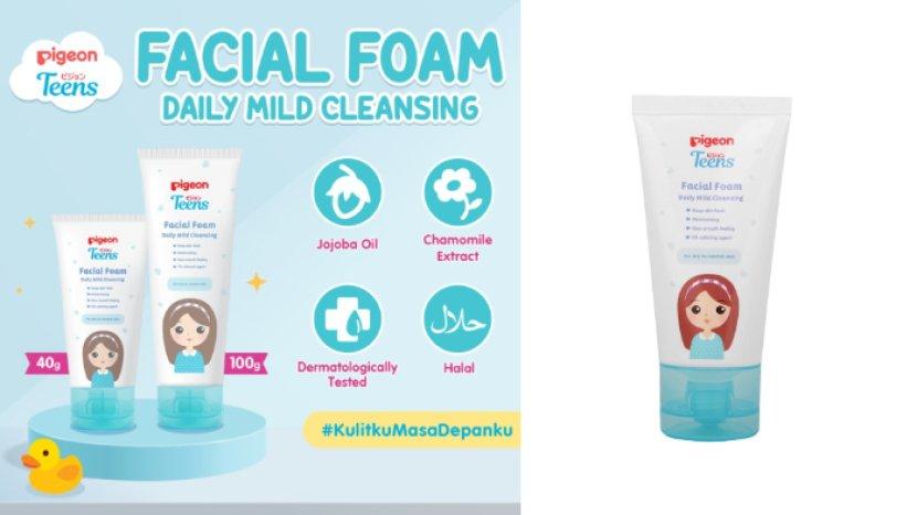 Review pigeon Teens Facial Foam Daily Mild Cleansing, Pembersih Muka yang Aman Dipakai Remaja