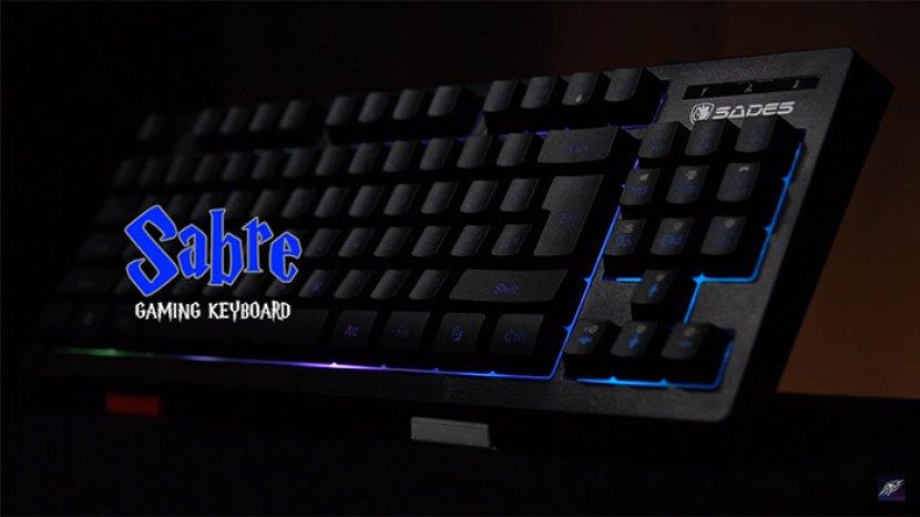SADES Sabre, Keyboard Gaming TKL yang Ringkas dengan 6 Mode Pencahayaan RGB