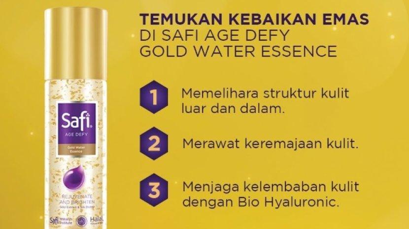 Review Safi Age Defy Gold Water Essence, Hadir dengan Serpihan Emas Asli dan Protein Sutera