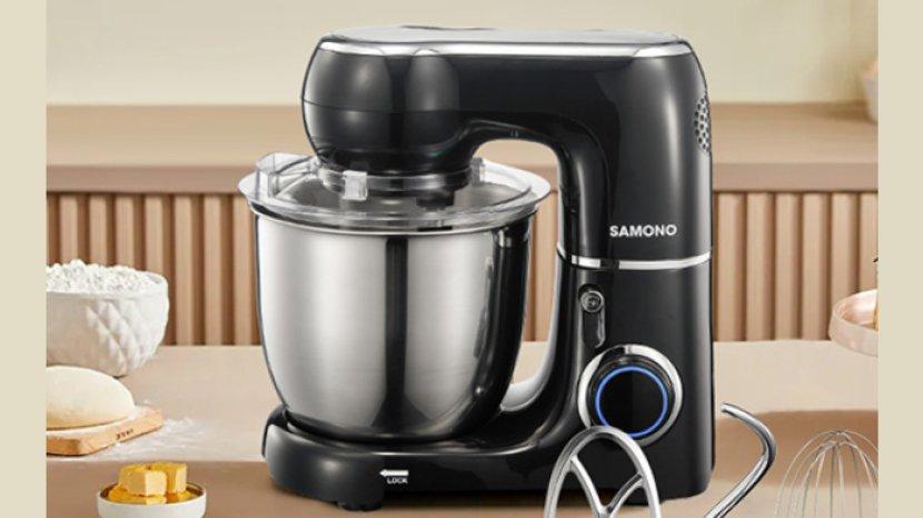 Review SAMONO Stand Mixer 5 Liter SW-KM550, Ringkas, 3 Fungsi dalam 1 Alat