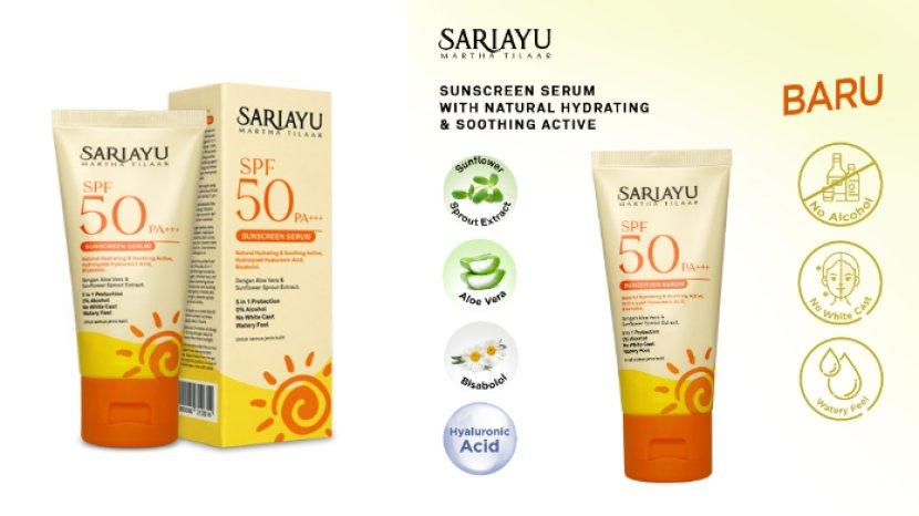 Review SARIAYU SPF 50 PA+++ Sunscreen Serum, Tabir Surya Merek Lokal Indonesia Murah Meriah