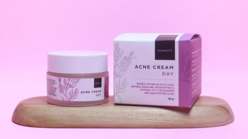 Review SCARLETT Whitening Acne Day Cream, Ampuh Berantas Jerawat sekaligus Mencerahkan