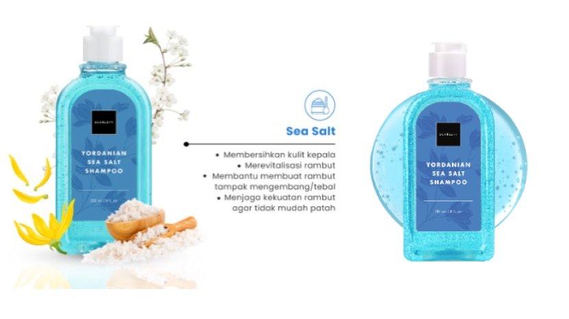 Review SCARLETT Whitening Yordanian Sea Salt Shampoo, Bikin Rambut Makin Sehat dan Tebal