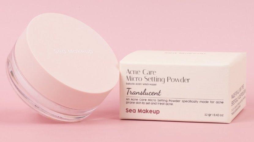 Acne Fighter Friendly, Simak Review Sea Makeup Acne Care Micro Translucent Setting Powder