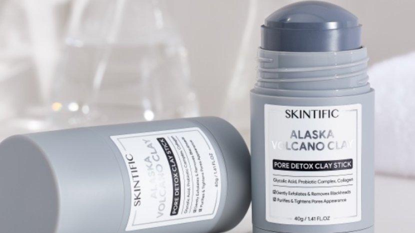 Review SKINTIFIC Alaska Volcano Pore Detox Clay Stick, Ampuh Hempas Komedo Gradakan
