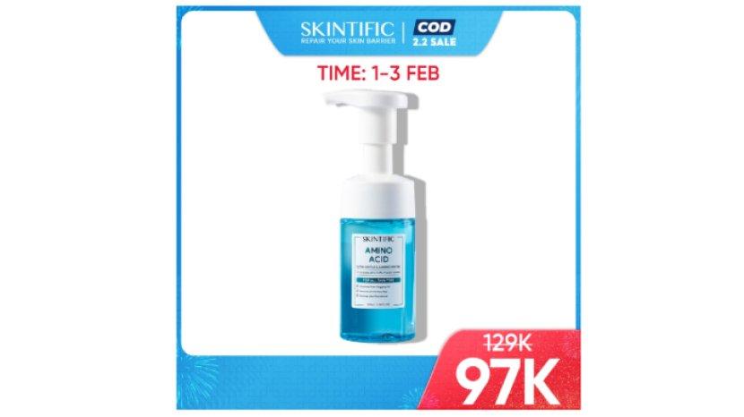 BIG SALE 2.2, Intip Review SKINTIFIC Amino Acid Ultra Gentle Cleansing Mousse