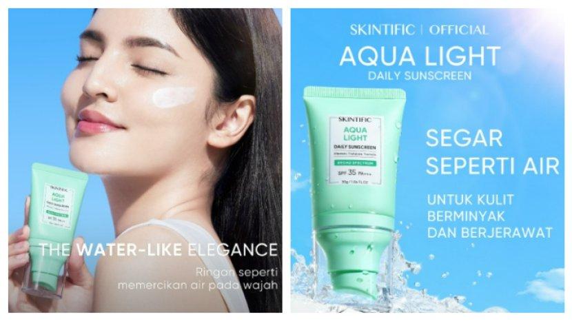 Review SKINTIFIC Aqua Light Texture Daily Sunscreen, Tabir Surya Baru yang Viral