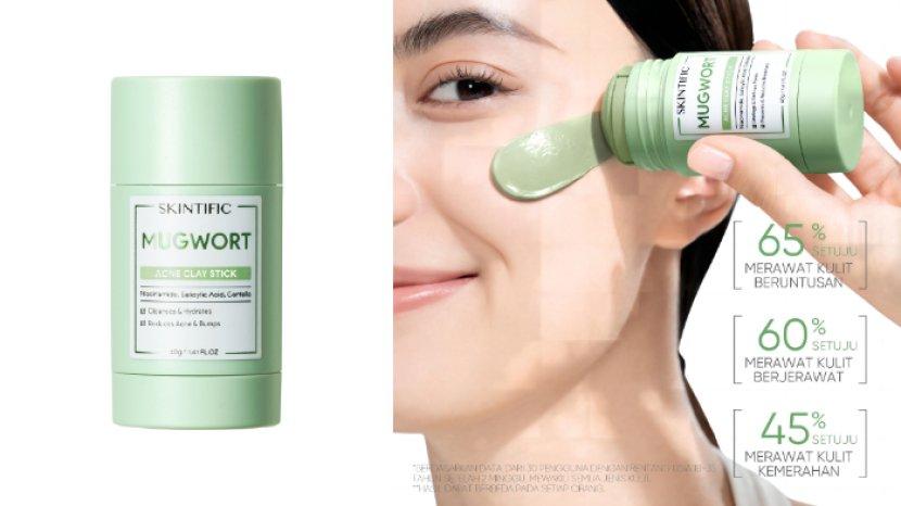 Review SKINTIFIC Mugwort Anti Pores & Acne Clay Stick yang Ampuh Rawat Kulit Beruntusan