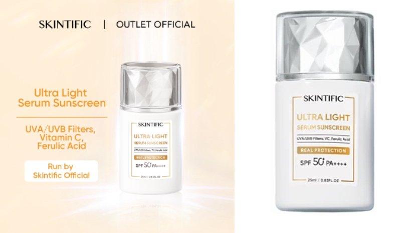 Review SKINTIFIC Sunscreen Ultra Light Serum SPF 50 PA++++ Cocok untuk Kulit Berminyak dan Jerawat
