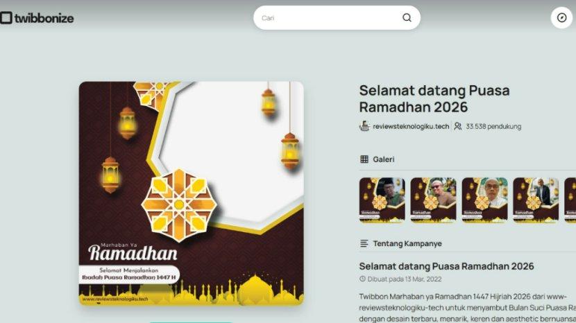 10 Link Twibbon Ramadan 2026 Terbaru dan Gratis, Sambut Puasa 1447 H dengan Desain Menarik