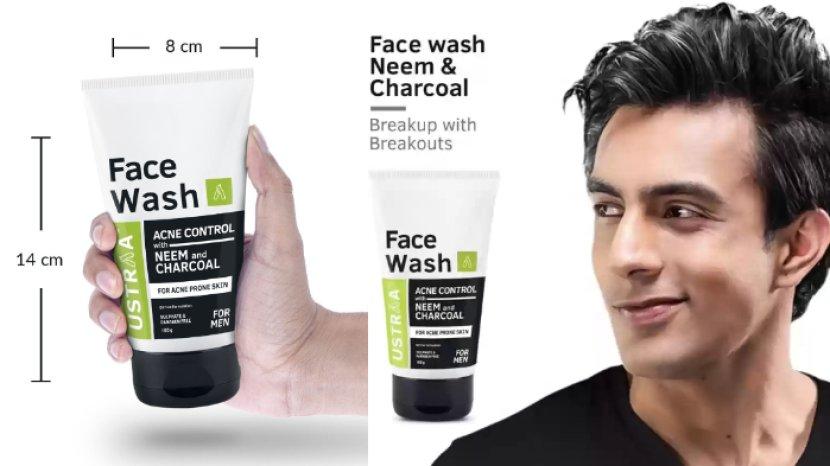 Review Ustraa Face Wash Neem & Charcoal Acne Control, Sabun Cuci Muka Pria Rawat Kulit Berjerawat