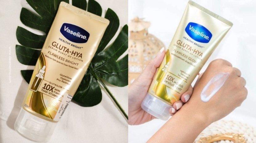 Review Vaseline Gluta-hya Serum Burst UV Lotion Flawless Bright, Bikin Kulit Badan Makin Menawan