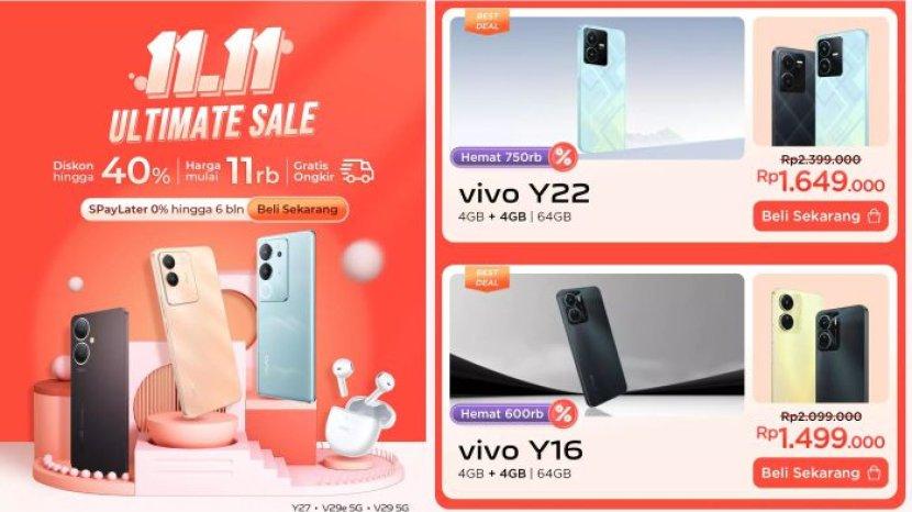 5 Rekomendasi HP vivo Murah Sejutaan Spesial Ultimate Sale 11.11, vivo Y1s Cuma Rp 999.000