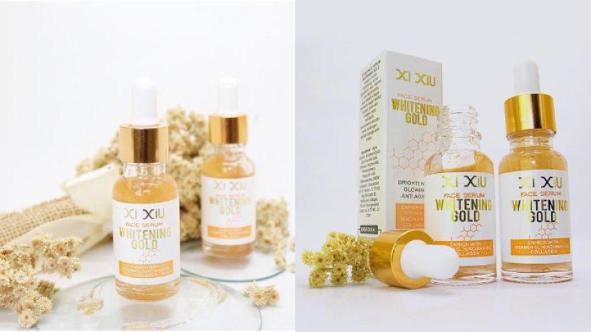 Review Xi XiU Face Serum Whitening Gold, Skincare Murah yang Bikin Wajahmu Cerah