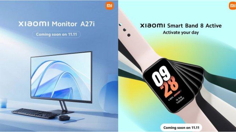 Sambut HARBOLNAS 11.11, Xiaomi Indonesia Siap Luncurkan Smart Band 8 Active dan Monitor A27i
