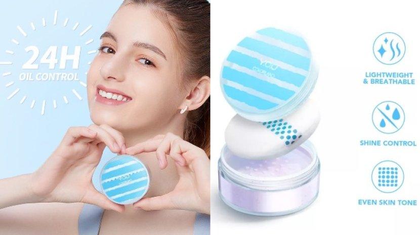 Review Y.O.U Colorland Pat n Go Blurring Loose Powder, Bedak Tabur Ringan, Ampuh Cegah Minyak