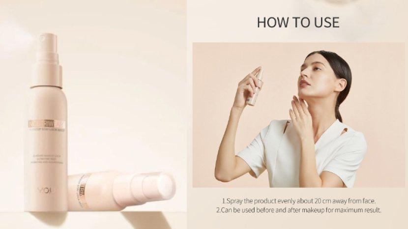 Cara Pakai Setting Spray YOU NoutriWear+ Makeup Stay Lock Mist Agar Hasilnya Tahan Lama