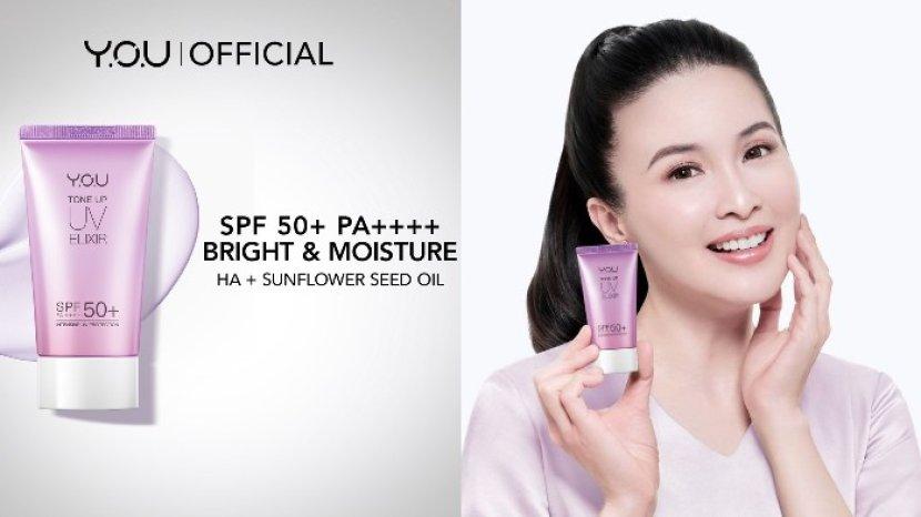Review Y.O.U Tone Up UV Elixir, Mengandung Ekstrak Biji Bunga Matahari
