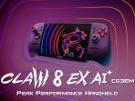 MSI Claw 8 EX AI+ Resmi Meluncur, Handheld Gaming dengan Intel Arc G3 Extreme dan Layar 120Hz VRR