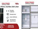 Review Lengkap Polytron Kulkas Belleza Jumbo PRW 25MNX, Cek Plus Minusnya