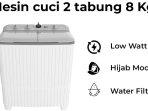 Review Lengkap Mesin Cuci Polytron 2 Tabung PWM 8076Y, Plus dan Minus