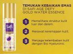 Review Safi Age Defy Gold Water Essence, Hadir dengan Serpihan Emas Asli dan Protein Sutera