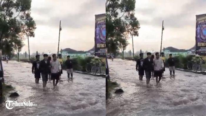 Banjir melanda Kecamatan Cawas, Kabupaten Klaten, Rabu (4/3/2026)