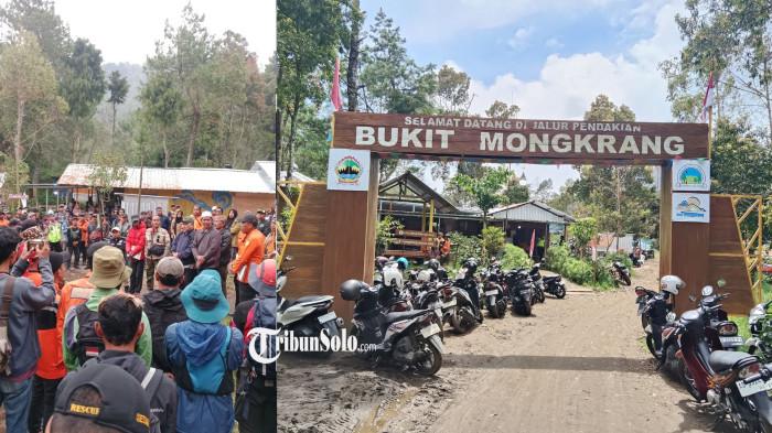 GAPURA BUKIT MONGKRANG - Gapura basecamp pendakian Bukit Mongkrang, Kecamatan Tawangmangu, Kabupaten Karanganyar, Jawa Tengah, beberapa waktu lalu. Pencarian terhadap pendaki yang hilang resmi ditutup pada Sabtu (31/1/2026)