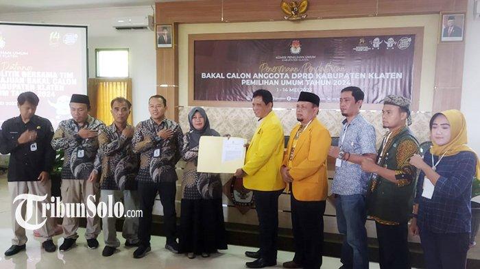 Daftarkan 50 Bacaleg, Golkar Incar Tambahan 8 Kursi DPRD Klaten, Terjunkan Kader ke Desa