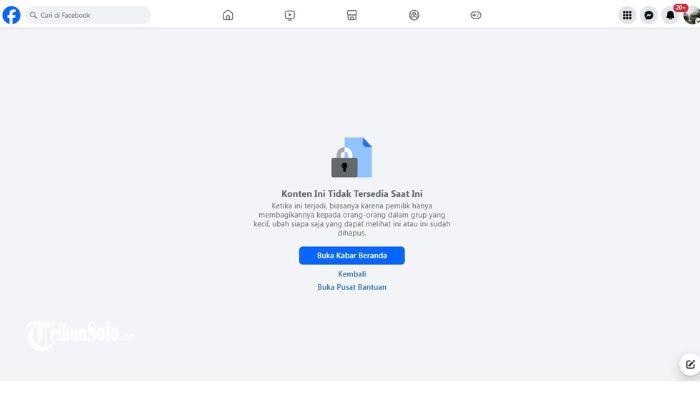 DIHAPUS - Grup Facebook “Gay Surakarta dan Sekitarnya” tiba-tiba hilang pada Selasa (23/9/2025). Diskominfo Kota Solo mengonfirmasi bahwa grup tersebut telah dihapus oleh Kementerian Komunikasi dan Digital (Kemkomdigi).