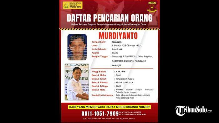 Kemplang Dana Desa hingga Jadi Tersangka dan Buron, Kades Sugihan Wonogiri Segera Dinonaktifkan