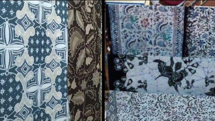 PERBEDAAN BATIK - Kain batik yang dijual di Laweyan (kiri) dan Kauman (kanan) di Solo, Jawa Tengah, beberapa waktu lalu. Begini perbedaan Batik Laweyan dan Batik Kauman.