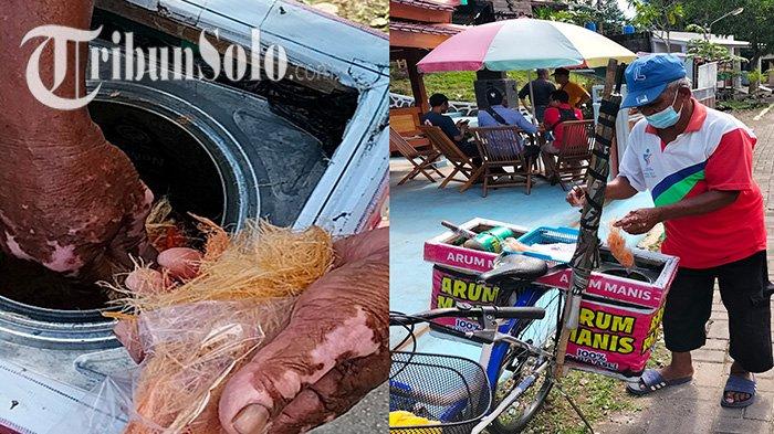 Kakek di Boyolali Setia Jual Jajanan Jadul Arum Manis Rambut Nenek : Sehari Cuma Kantongi Rp 30 Ribu