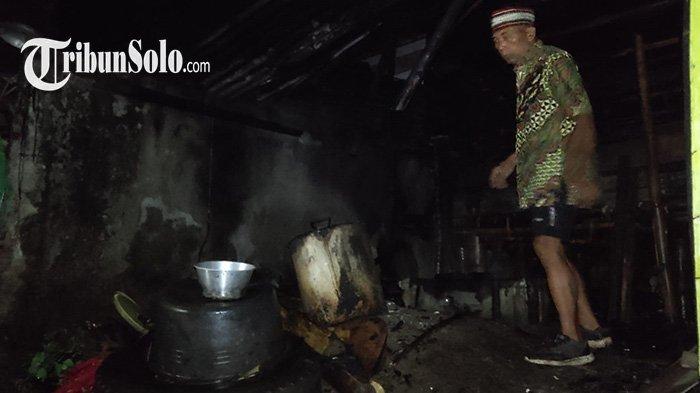 Lupa Matikan Api, Sulardi Terima Nasib, Dapurnya di Wonoboyo Wonogiri Terbakar