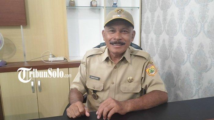 DANA DESA BERKURANG. Kepala Desa Pranan, Sarjanto ditemui TribunSolo.com beberapa waktu lalu. Dia kini mengandalkan PAD untuk desa.