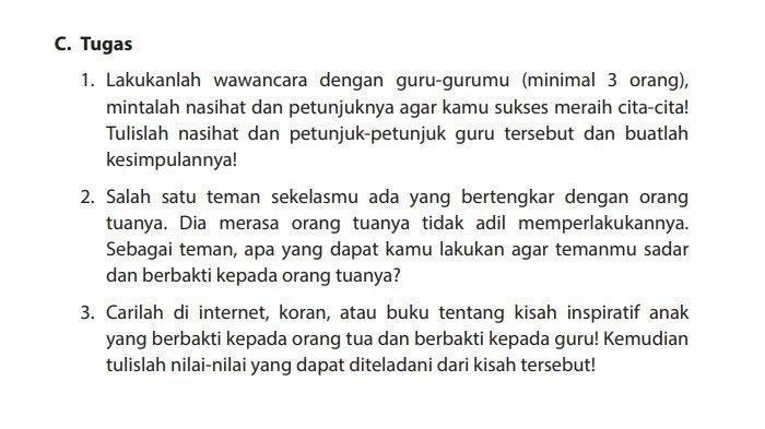 Kunci Jawaban PAI Kelas 9 Halaman 59 Bagian C: Ayo Berlatih