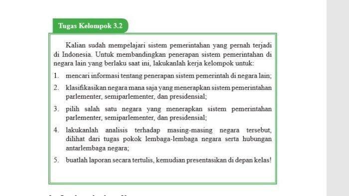 Kunci Jawaban PKN Kelas 9 Halaman 177 Semester 1: Sistem Pemerintahan di Negara Lain