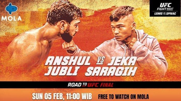 Link Live Streaming Jeka Saragih vs Anshul Jubli, Perebutan Kontrak UFC, Simak Jadwal Tandingnya