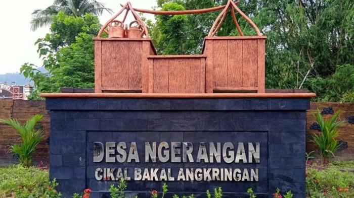 IKON KLATEN - Monumen angkringan di Desa Ngerangan, Bayat, Klaten, Jawa Tengah. Begini asal-usul Desa Ngerangan jadi cikal bakal lahirnya angkringan yang melegenda.