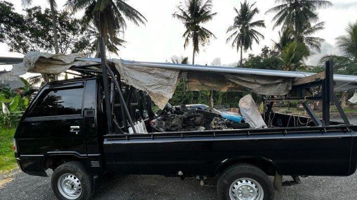 Dihantam Pikap Oleng, Ibu Rumah Tangga di Trenggalek Tewas, Sepeda Motornya Sampai Tak Berbentuk