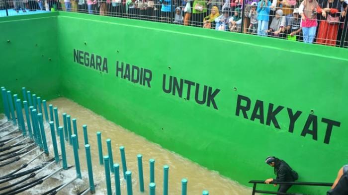 Pompa Hidraulic Ram (Hidram) TNI Manunggal Air Pertanian di Desa Tambaknegara